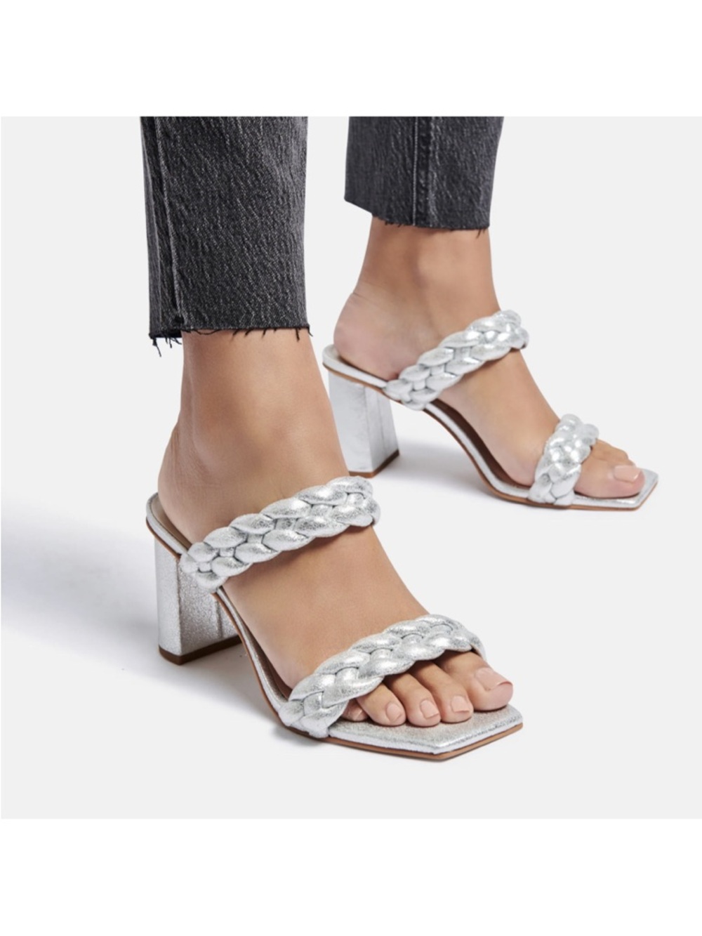Dolce Vita paily silver heels - Picture 3 of 3